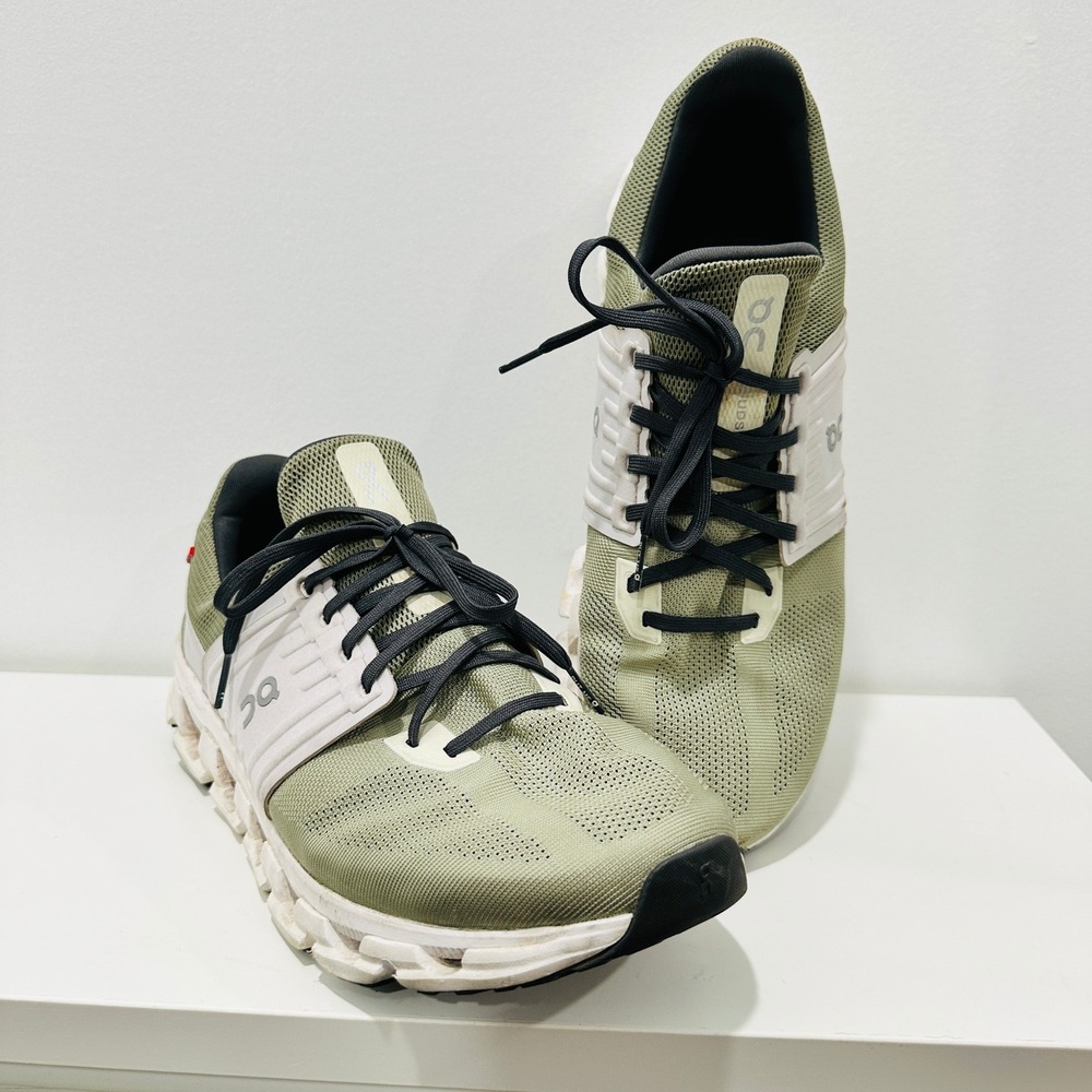 On Running Cloudswift Mens US 13 Hay White Mesh Road Running Shoes Sneakers